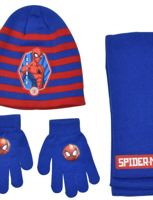 Σετ Spiderman Σκούφος, Κασκόλ και Γάντια