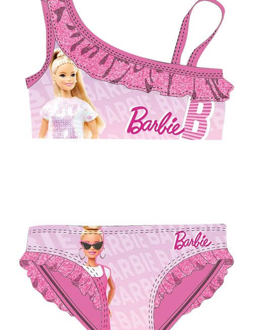 STAMION Μαγιό Barbie Glitter με Μπουστάκι Ροζ
