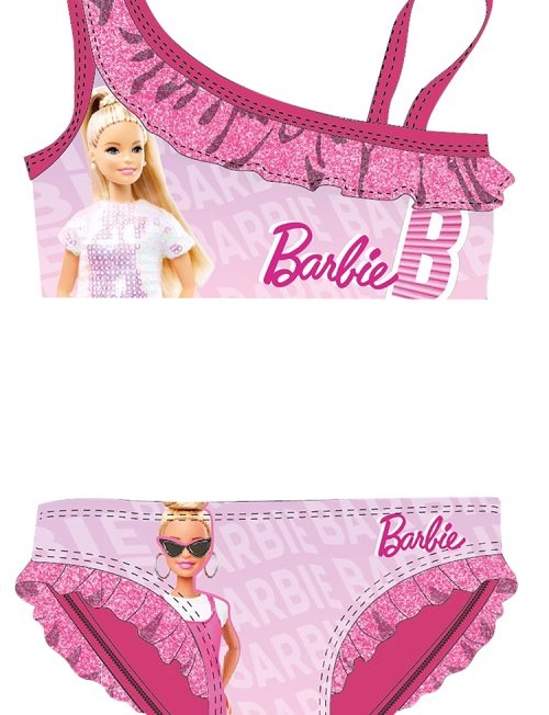 STAMION Μαγιό Barbie Glitter με Μπουστάκι Φούξια