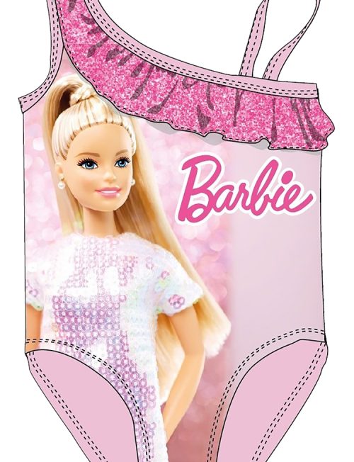 STAMION Μαγιό Barbie Glitter Oλόσωμο Ροζ